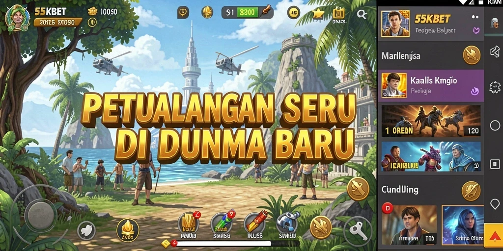 Tampilan gameplay menarik dari 55KBET di dunia petualangan.