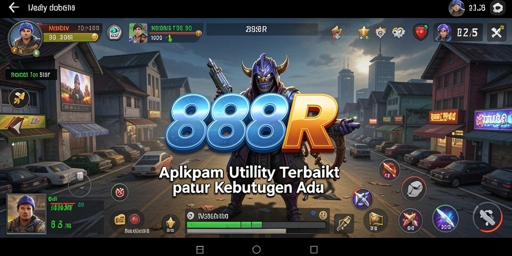 Tampilan antarmuka aplikasi Utility 888R yang modern dan efektif.