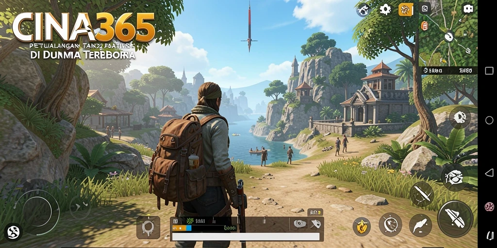 Tampilan gameplay CINA365 yang menakjubkan di dunia terbuka.