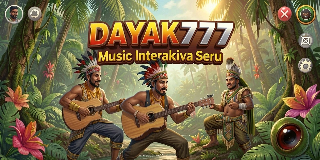 Tampilan gameplay <strong>DAYAK777</strong> yang menarik dengan fitur musik interaktif.