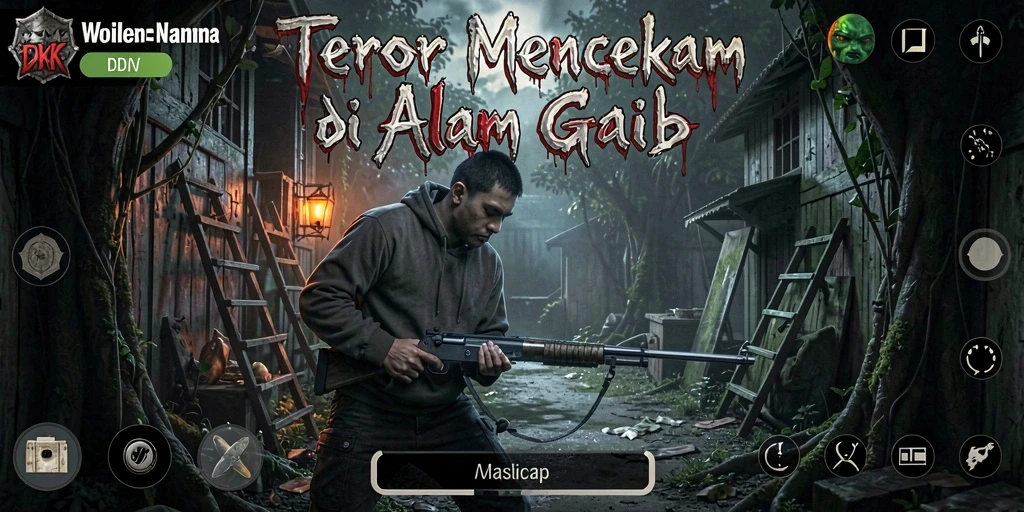 Tampilan gameplay DKK yang menyeramkan dan mencekam.