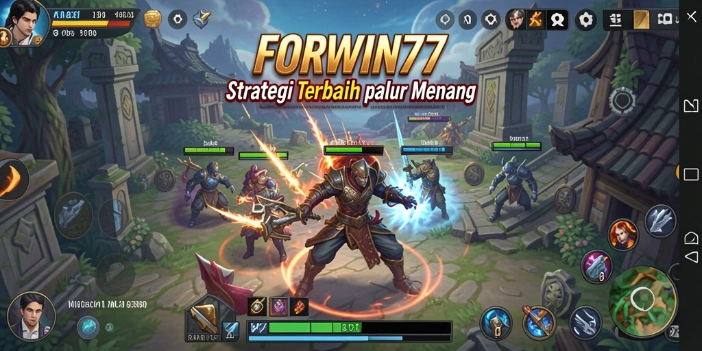 Screenshot utama FORWIN77 menampilkan gameplay strategi yang mendebarkan.