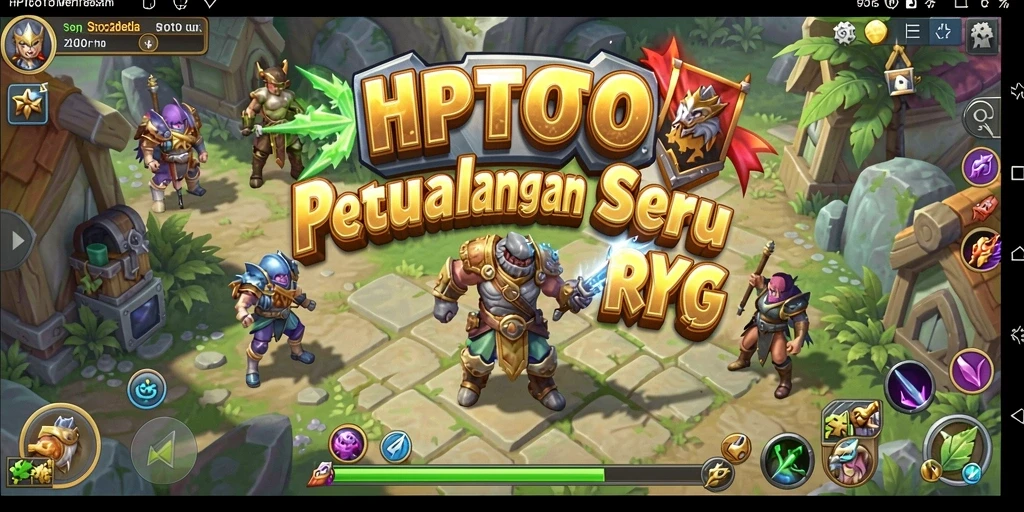 Screenshot HPTOTO menampilkan aksi seru pertarungan RPG.
