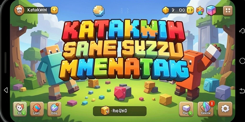 Tampilan gameplay KATAKWIN yang seru dan menantang.