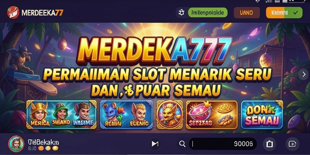 Tampilan gameplay yang mengasyikkan dari permainan slot MERDEKA777.