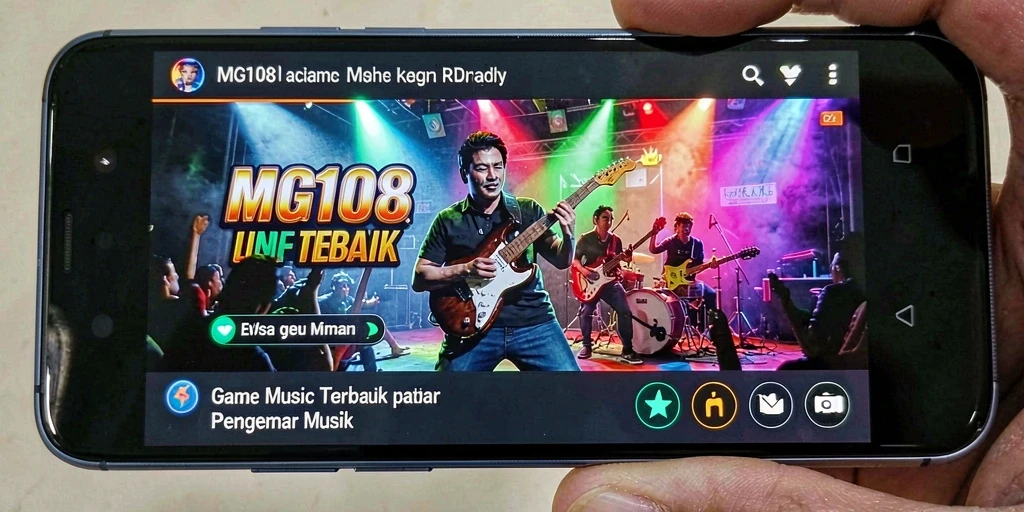 Tampilan gameplay MG108 yang menyenangkan dengan musik yang menghentak.
