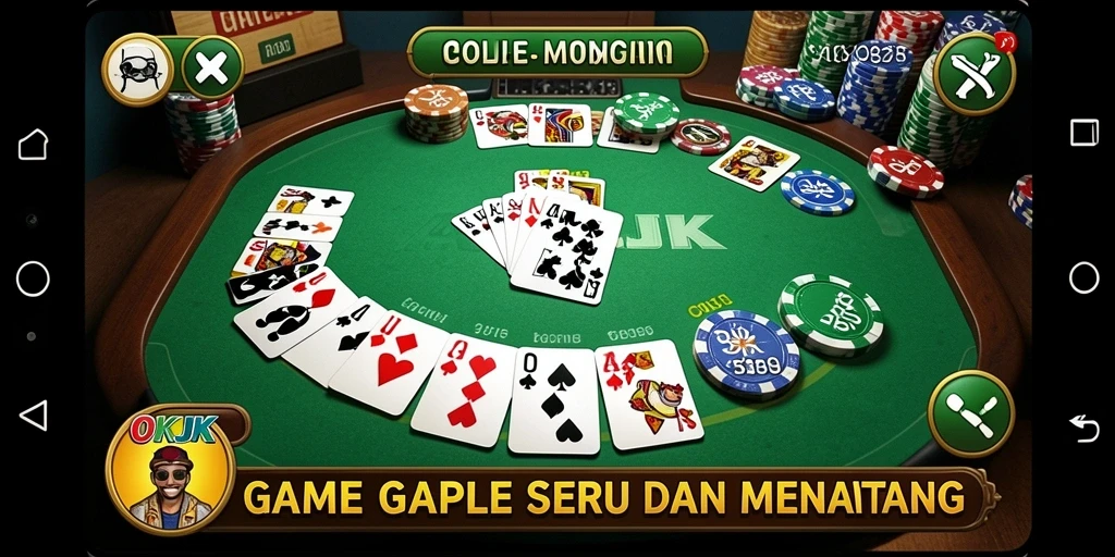 Screenshot gameplay Gaple yang seru di OKJK.