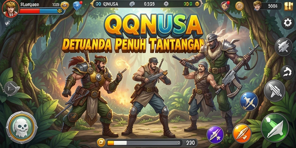 Screenshot utama menunjukkan karakter beraksi di dunia petualangan menakjubkan.
