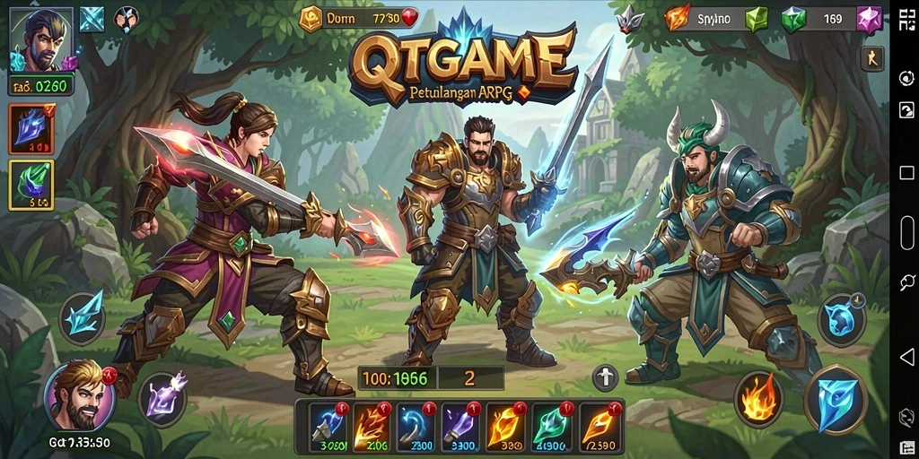 Tampilan menakjubkan dari petualangan seru di QTGAME.