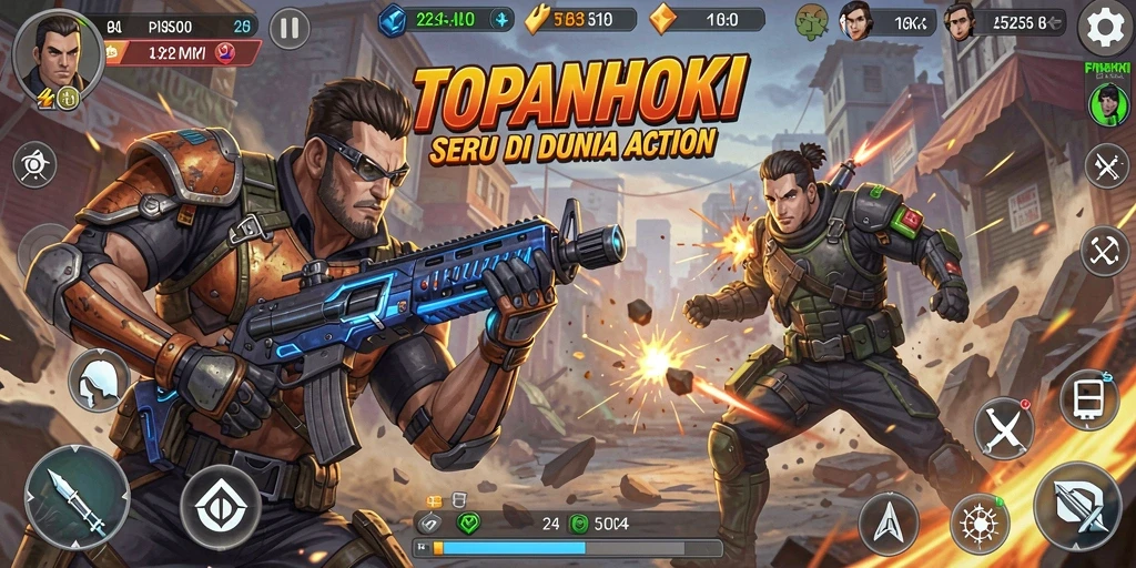 Tangkapan layar gameplay seru dari TOPANHOKI.
