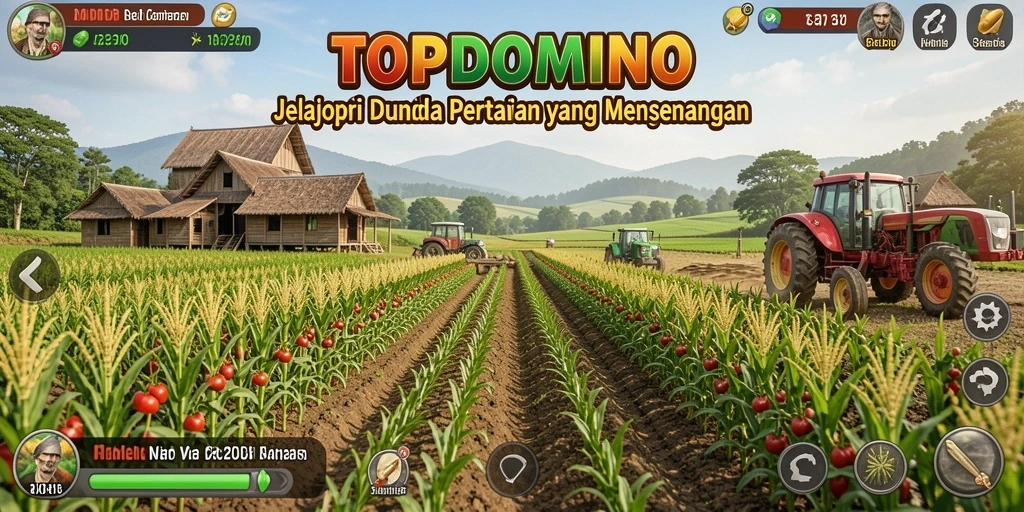 Gameplay seru yang menampilkan aktivitas pertanian di TOPDOMINO.