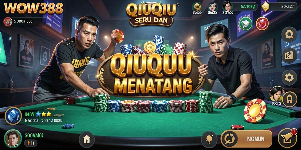 Tampilan menarik dari gameplay QiuQiu di WOW388.