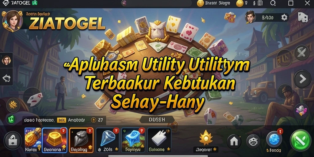 Tampilan aplikasi ZIATOGEL dengan fitur-fitur utility yang praktis.