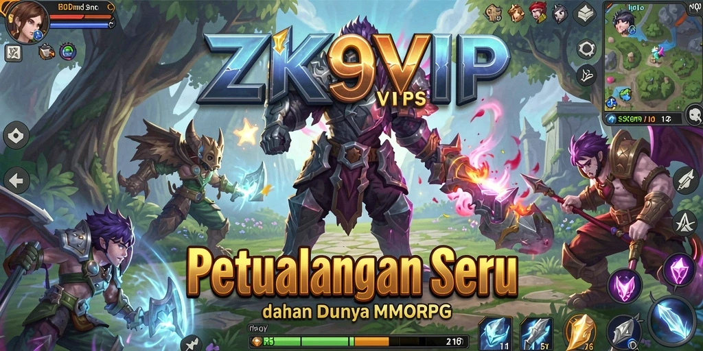 Tampilan gameplay ZK9VIP yang mendebarkan dalam petualangan MMORPG.