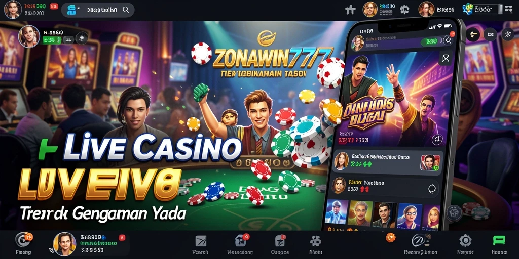 Tampilan gameplay nyata dari Live Casino ZONAWIN777 yang mengasyikkan.