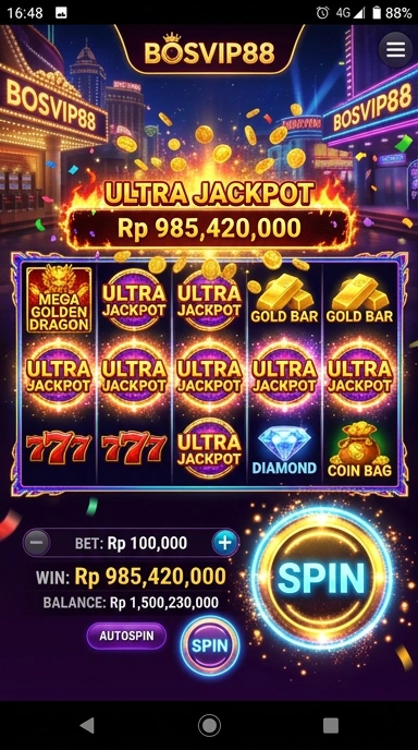Tampilan beranda aplikasi bosvip88 yang menarik dan mudah digunakan.